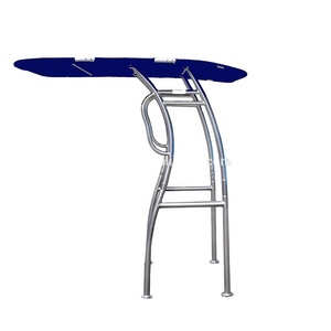 T-Top en aluminium Pro2 pour bateau, cadre anodisé, auvent bleu marine, console centrale, T-Top robuste - Product Image 3