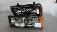 Pour Chevrolet Silverado Avalanche 2003-2006, ensemble de phares noirs, phares GM2502257, pièce auto, 4 pièces, prix de gros