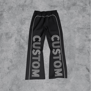 Chaqueta con cremallera y estampado de letras en blanco y negro para hombre, pantalones informales, conjunto de estilo callejero - Product Image 4