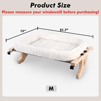Perchoir de fenêtre pour chat, hamac robuste, siège de fenêtre réglable, lit pour chat, lit pour animaux de compagnie d'intérieur, canapé en bois pour chats, petits animaux