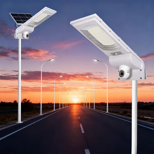 ไฟถนน LED อัจฉริยะ 300W พลังงานแสงอาทิตย์ ควบคุมผ่าน WiFi พร้อมกล้องสนทนาด้วยเสียง เซ็นเซอร์ตรวจจับความเคลื่อนไหว PIR ไฟรักษาความปลอดภัยในตัว - Product Image 5