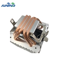 Grande tour double de refroidissement 8 cuivre caloduc personnalisé cuivre caloduc dissipateur thermique ordinateur portable vertical liquide cpu refroidisseur