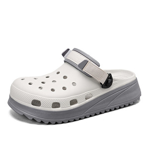 Chaussures de marche à semelle épaisse ondulée, sandales convertibles, chaussures décontractées légères pour hommes, design multi-trous ventilés pour la plage et la piscine - Product Image 4