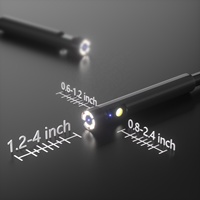 Caméra endoscope portable à triple objectif 8mm avec écran 4.3 pouces Endoscope industriel semi-rigide de détection d'égout de 10m