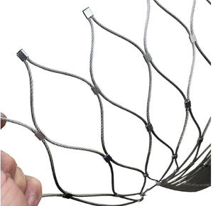 Linh hoạt dây thép không gỉ dây lưới dệt <span class=keywords><strong>Zoo</strong></span> Aviary lưới inox dây cáp ferrule thanh lịch dây thép không gỉ lưới - Product Image 4