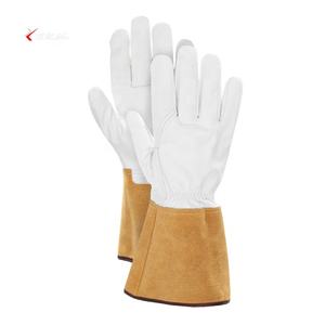 Guantes de soldadura hechos de cuero de vaca dividido de alta calidad resistentes a la abrasión para soldadura MIG/TIG estilo europeo TAMAÑO DE Color personalizable - Product Image 1
