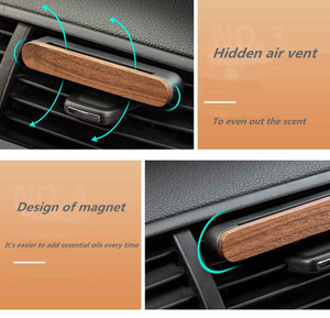 Diffuseur de parfum de luxe pour voiture, flacon miniature en bois personnalisé, parfum longue durée, placement optimal sur le pare-brise, aromathérapie automobile - Product Image 4