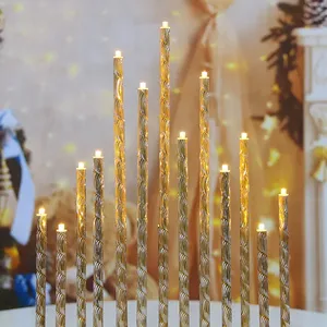 Guirlande lumineuse d'intérieur 16 LED blanc chaud en aluminium doré en forme de pont pour décoration de Noël et de la maison - Product Image 5