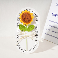 Bouquet de tournesols au crochet faits main, fleurs artificielles en polyester, longue durée, cadeau personnalisé pour la remise des diplômes, Pâques, la fête des enseignants