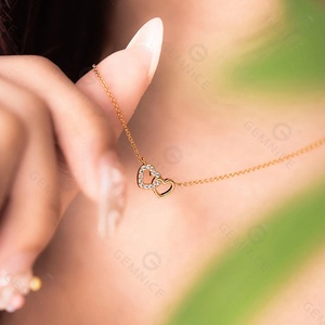 Gemnel 925 Plata brillante Zirconia cúbica dulce corazón colgante significativo recuerdo regalo elegante collar de moda - Product Image 3