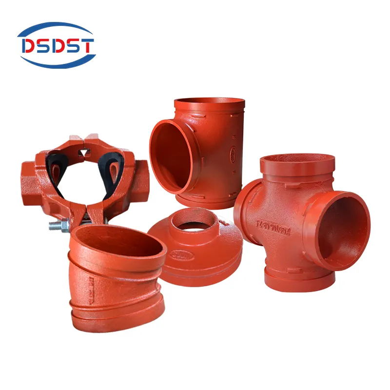 ASTM A536 연성 철 강철 홈 플렉시블 커플 링 파이프 피팅 화재 물 배관 보호 시스템