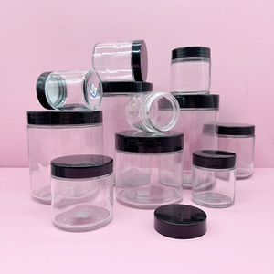 Wholesale180ml 250ml 220ml 280ml 380ml 500ml 750ml Food <b>Container</b> Glass Packaging with Black Tinplate Lid - Product Image 1