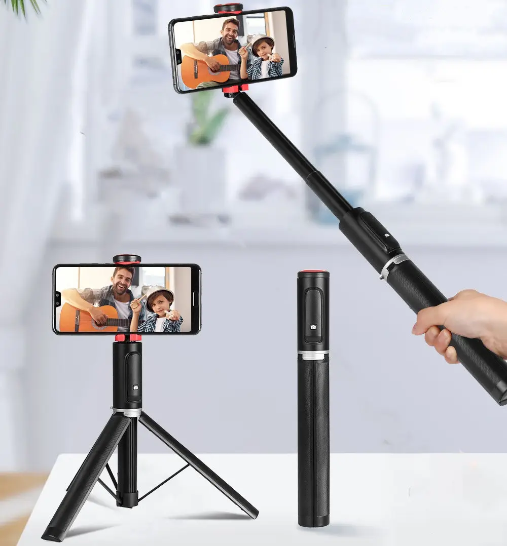 Neue Ankunft Mode Selfie Stick Flexibel Einziehbar Drahtlos Remote Telefon Kamera Stativ Tragbares Mini Trepied Stativ Stativ