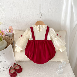 <span class=keywords><strong>Vestiti</strong></span> <span class=keywords><strong>per</strong></span> <span class=keywords><strong>neonati</strong></span> bambina principessa tuta primo mese di 100 giorni neonato vestito di celebrazione di un anno - Product Image 3