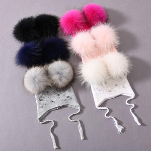 <span class=keywords><strong>Bonnet</strong></span> d'hiver à <span class=keywords><strong>pompon</strong></span> pour enfants avec perles et diamants <span class=keywords><strong>Bonnet</strong></span> en tricot <span class=keywords><strong>cachemire</strong></span> avec cordes - Product Image 6
