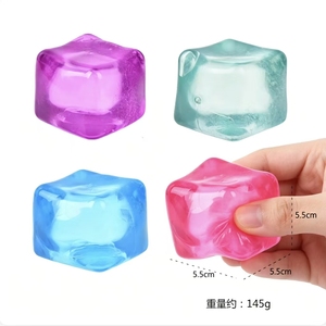 Fabricante de Juguetes Blandos Personalizados, Juguete Blando de Cubo de Hielo Superelástico con Superficie Brillante - Product Image 3