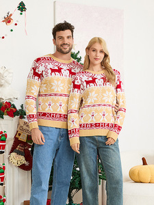 2025 Custom Bulk Elk Snowflake Jacquard <strong>Christmas</strong> <strong>Jumper</strong> Knit Men Women Kids Classic <strong>Christmas</strong> Sweaters <strong>Family</strong> - Product Image 3