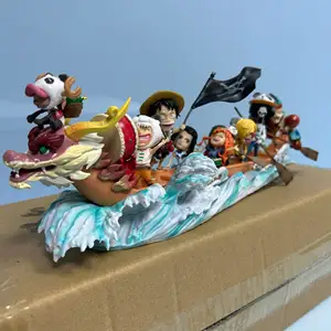 One Pieces animation hand run GK chapeau de paille bateau dragon routine complète Feizuo Long modèle décoration pvc anime action figure