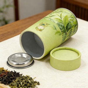 Envase Biodegradable Personalizado con Impresión de Tinta de Soya, Tubo Redondo para Alimentos, Lata para Té, Café, Matcha en Polvo, Especias y Frutos Secos - Product Image 2