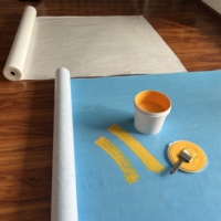 Tapis de protection temporaire auto-adhésif, imperméable et résistant à la peinture, sous-couche antidérapante pour rénovation