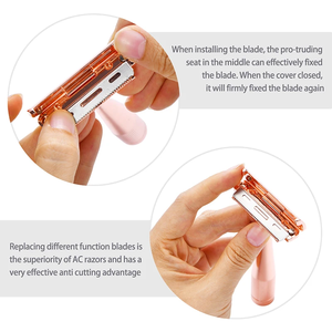 Reusable Zinc Alloy <strong>Single</strong> Blade Facial Safety <strong>Razor</strong> Women's High-end Face Shaving <strong>Razor</strong> - Product Image 3