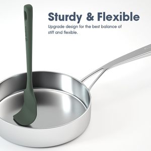 5 Piece Silicone Spatula <b>Set</b> Heat Resistant Neutral Colors Dishwasher Safe - Product Image 4