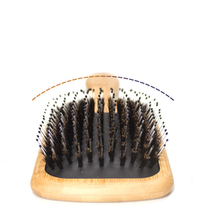 Precio de fábrica, cepillo de pelo de madera de <span class=keywords><strong>bambú</strong></span> ecológico, cojín de aire, peine, paleta, cepillo de pelo de masaje desenredante con cerdas de jabalí - Product Image 3