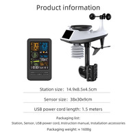 Tuya sans fil Wifi Smart Wind Rain UV Station météo capteur avec écran Lcd avec température humidité prévisions météorologiques