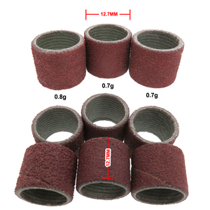 Rollos de papel abrasivo de pulido rojo de 12,7x12,7mm, tambor de lijado, anillo de papel de lija, rollo de papel de lija <span class=keywords><strong>para</strong></span> carpintería, pulido artesanal de Metal - Product Image 3