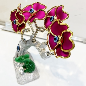 زينة منزلية من الراتينج الفاخر, ملحقات الفيل باللون الأزرق تركي ، العين الشريرة ، شجرة الحياة ، زينة للمنزل - Product Image 4