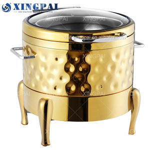 XINGPAI-calentador de sopa para hotel y <span class=keywords><strong>restaurante</strong></span>, tetera dorada de lujo con tapa de vidrio, 11 L - Product Image 2