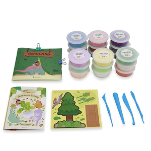 MIKATALE <span class=keywords><strong>Pâte</strong></span> <span class=keywords><strong>à</strong></span> <span class=keywords><strong>modeler</strong></span> de haute qualité pour l'Aïd al-Fitr, thème Parc des Dinosaures, grand format, antiadhésive, ultra-légère et sûre pour la table de travail - Product Image 3