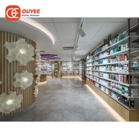 Présentoir de sol pour entrepreneur en aménagement de magasins, design intérieur de pharmacie, présentoir lumineux en plexiglas pour magasin de médicaments