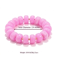 Nouveaux Bracelets Perlés en Acrylique Colorés en Forme de Cœur pour Femme, Tendance et Quotidiens, Idéaux pour Anniversaire/Cadeau/Fête