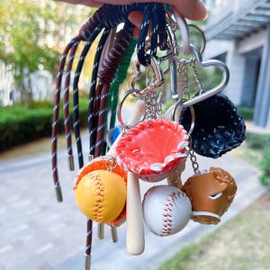 Mini Three-piece Baseball Wooden Bat Keychain Sports Car <b>Key</b> <b>Chain</b> <b>Key</b> Ring Gift for Man Women - Product Image 2