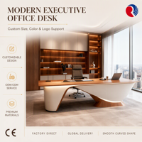 Bureau de direction pour le bureau à domicile, table de direction moderne, design luxueux pour la salle d'étude à domicile