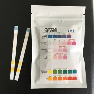 Kit de Test d'eau pour Aquarium, carreaux x 50 points ts 6 voies rapide, facile à lire, bandes de test d'eau, bassin à poissons