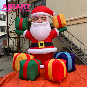 Tête de Père Noël <span class=keywords><strong>Gonflable</strong></span> Style Beau Modèle de Père Noël <span class=keywords><strong>Gonflable</strong></span> Visage de Dessin Animé <span class=keywords><strong>Gonflable</strong></span> pour Noël - Product Image 4