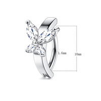 Bijoux de piercing corporel en acier chirurgical Gaby, vente en gros, anneau de nombril avec cœur flottant, piercing de nombril