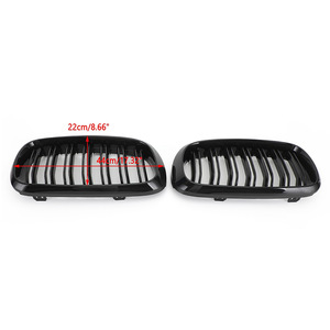 Calandre avant BMW 2014-2018 X5 X6 F15 F16 Double Ligne Noir Brillant Plastique Amélioration et Rénovation - Product Image 4