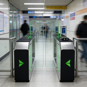 Torniquete Electrónico <span class=keywords><strong>de</strong></span> Seguridad para Entrada <span class=keywords><strong>de</strong></span> Aeropuerto y Metro, Puerta AB, Anti-entalleamiento, con Lector <span class=keywords><strong>de</strong></span> Tarjetas y Reconocimiento Facial - Product Image 4