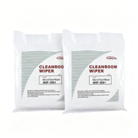 Lingettes en microfibre Jingya à faible teneur en particules pour le nettoyage de composants de précision en salle blanche