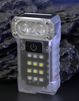 Lampe de travail LED magnétique 2-en-1 mini, rechargeable USB-C, étanche IP44, rotative, à fixation frontale, pour réparation d'urgence