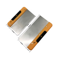Multi-fonction 4pcs large métal grattoir mastic grattoir spatule de peinture avec deux-couleur poignée en caoutchouc
