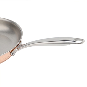 Gran oferta, venta al por mayor, sartén de acero inoxidable triple de cobre de <span class=keywords><strong>3</strong></span> capas, 20/24/26/28cm, 8 pulgadas/10 pulgadas/12 pulgadas, utensilios de cocina sin revestimiento, sartén - Product Image 5