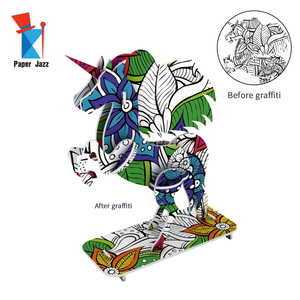 ของเล่นภาพวาดศิลปะทำด้วยเส้นขยุกขยิกสร้างสรรค์<span class=keywords><strong>แบบ</strong></span> DIY โมเดลกระดาษสำหรับเด็ก - Product Image 4