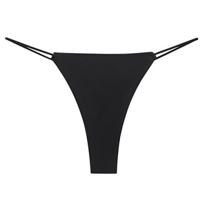 Women Ice Silk <b>Seamless</b> G String <b>Thong</b> Low Rise Ultra Thin String Invisible Sexy Underwear Soft Stretch T Back Panties Wholesale - Product Image 1