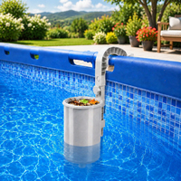 Skimmer pour piscine hors sol, lot de 10 skimmers flottants avec support mural et cadres métalliques gonflables