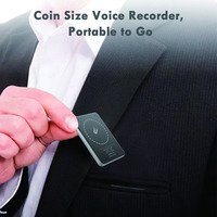 Aomago Petit Dictaphone portable Enregistreur d'appel téléphonique numérique professionnel Enregistreur audio stéréo