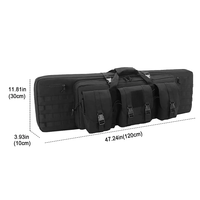 Étui à double pistolet tactique 28 "-52" Sac à pistolet rembourré pour la chasse/tir, transport étanche de pistolet long avec sangles MOLLE
